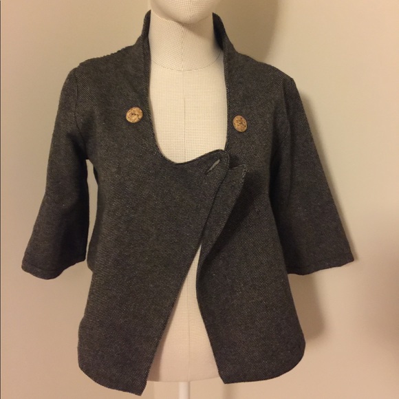 LAK crop jacket with skull lining and cork buttons - Picture 3 of 8